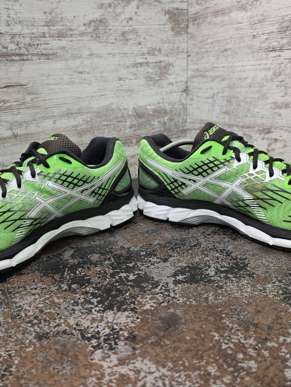 Mens Asics Gel Nimbus 17 Running Shoes Sz 13 4E Wide T509N Green Athletic - Picture 5 of 11
